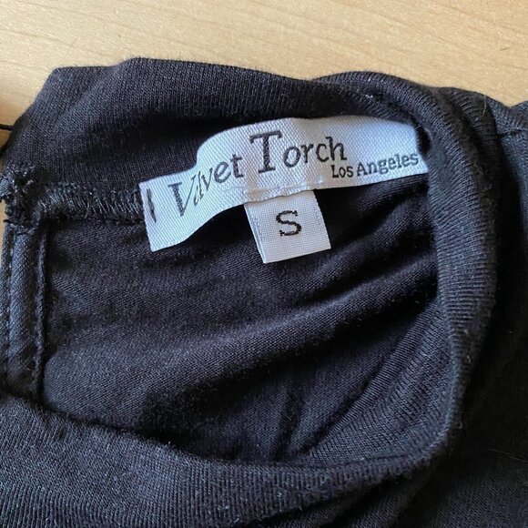 Velvet Torch black mock neck mini Dress small - Picture 5 of 6